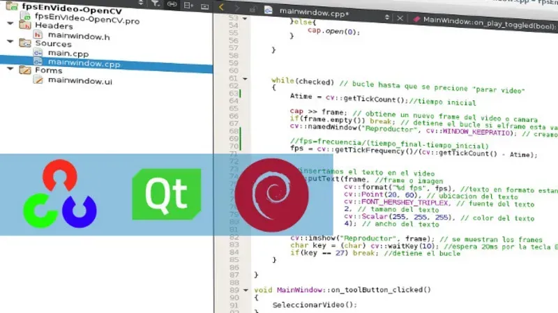 OpenCV 3.1 (C++) sobre Qt 5 en Linux – FPS en video