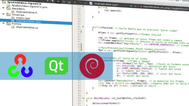 OpenCV 3.1 (C++) sobre Qt 5 en Linux – FPS en video
